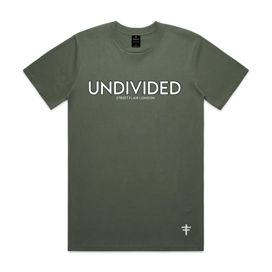 Olive UNDIVIDED Ribbed Neck T Shirt