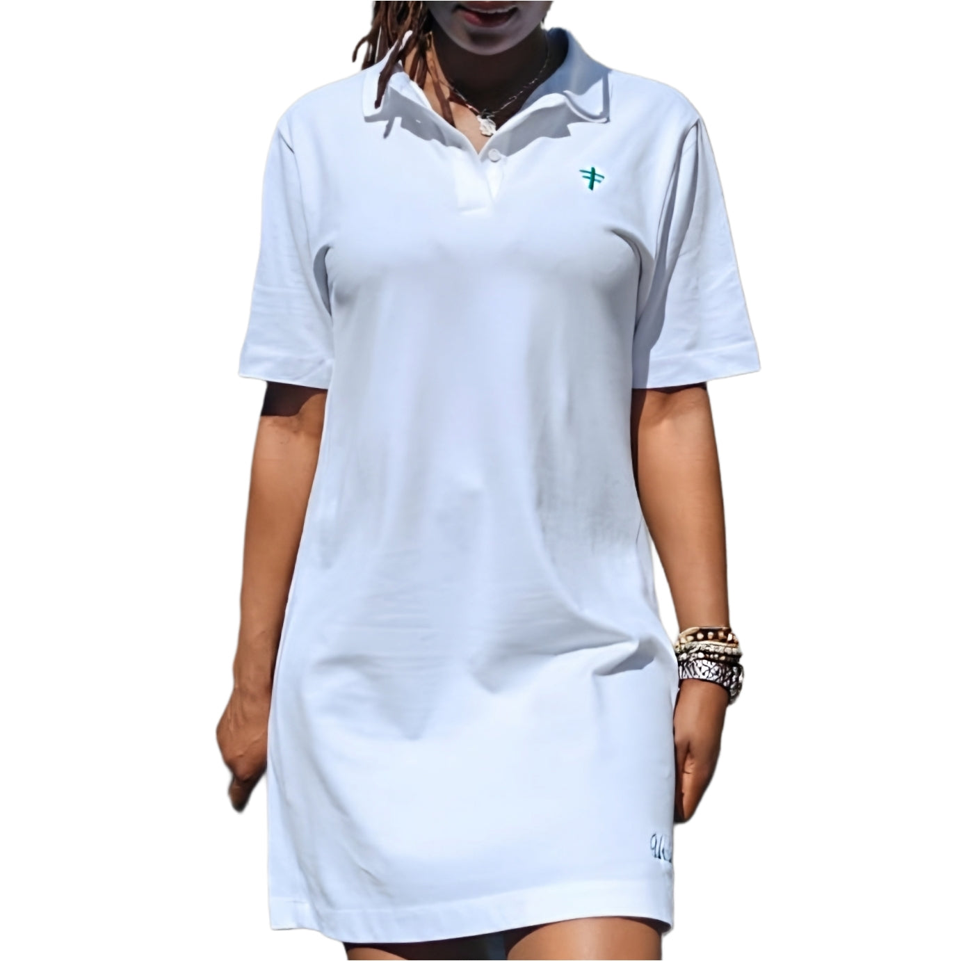 UNDIVIDED Polo T-Shirt Dress (White)