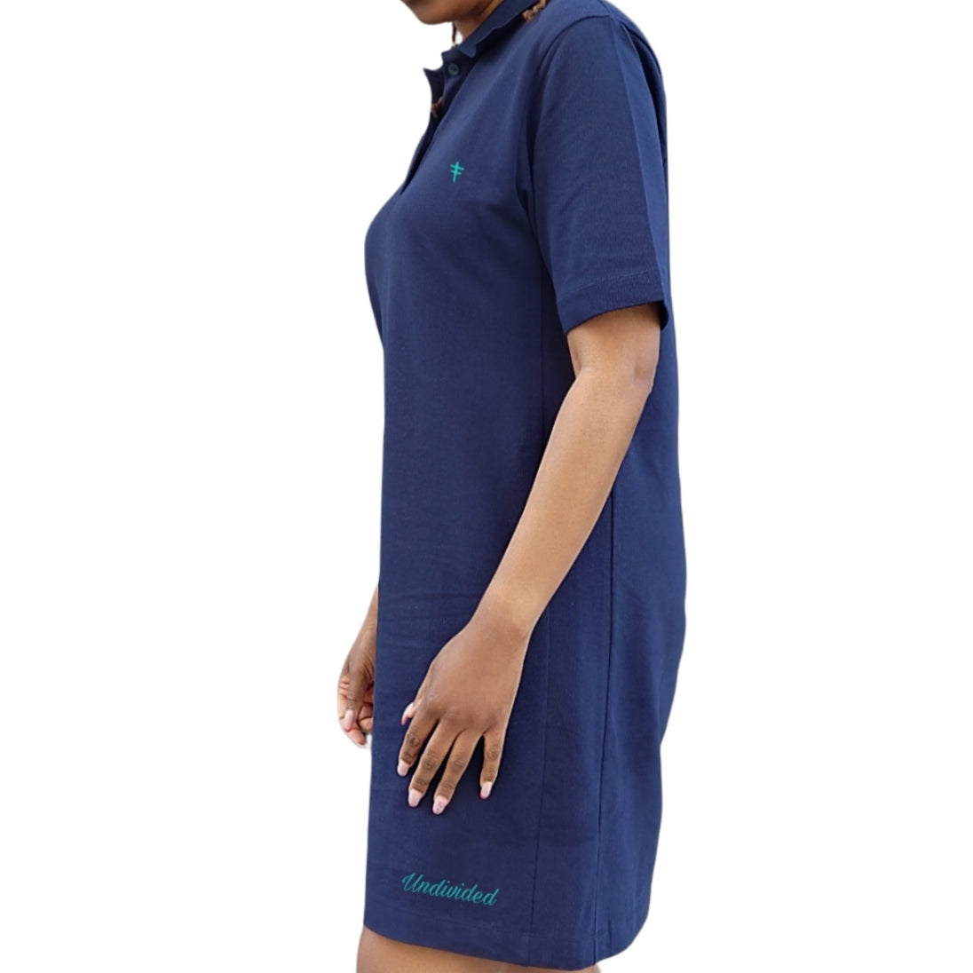 UNDIVIDED Polo T-Shirt Dress (Navy)