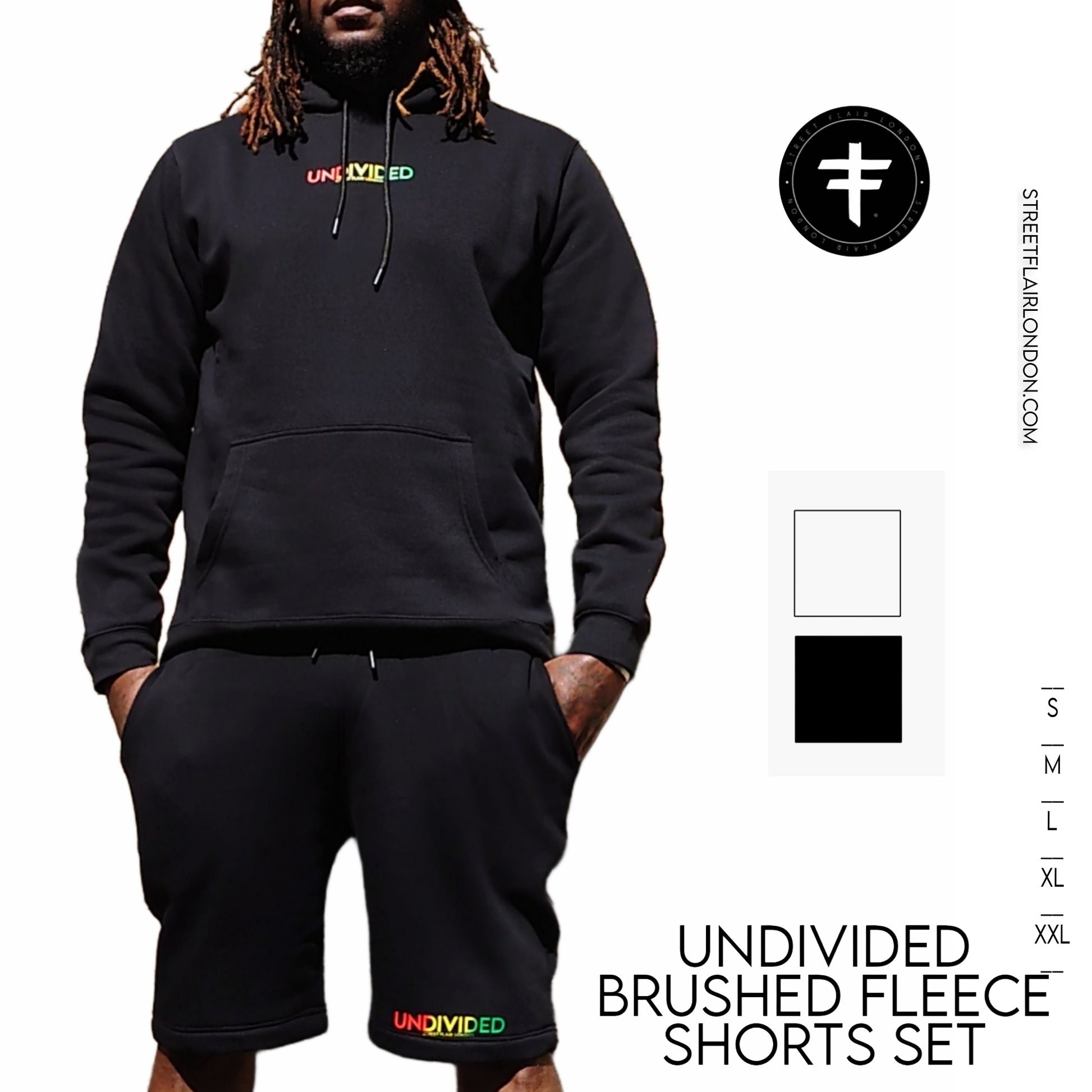 #Undivided Brushed Fleece Shorts Set Tracksuit