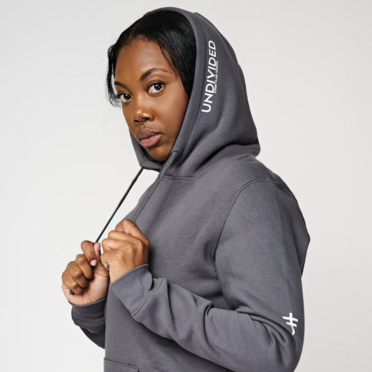 Graffiti Grey Ladies Premium Hoodie