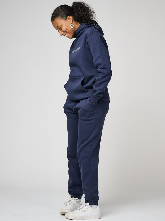 Women's Navy Blue Undivided Brushed Fleece Tracksuit