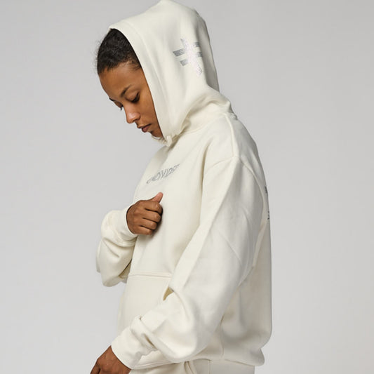 Oversized Ecru Ladies Premium Hoodie