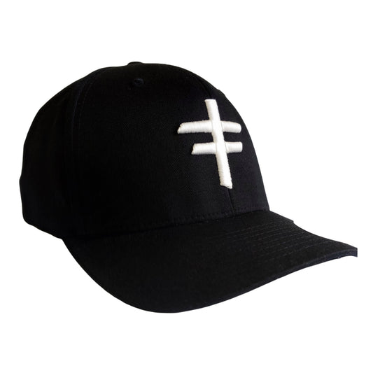 XL - XXL FITTED CAP ( Black & White)