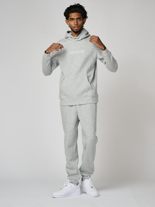 Men's Heather Grey Undivided Brushed Fleece Tracksuit