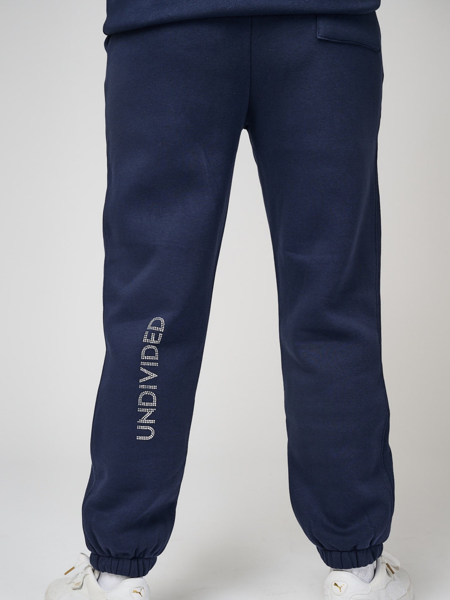 Women's Navy Blue Undivided Brushed Fleece Tracksuit