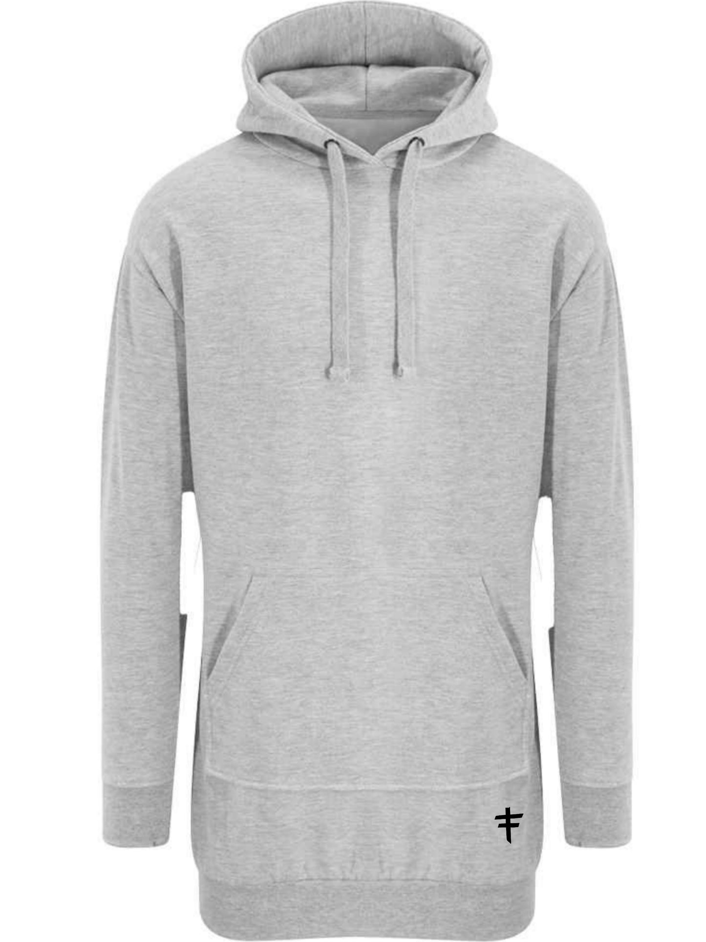 Women's Longline Hoodie (Heather Grey)