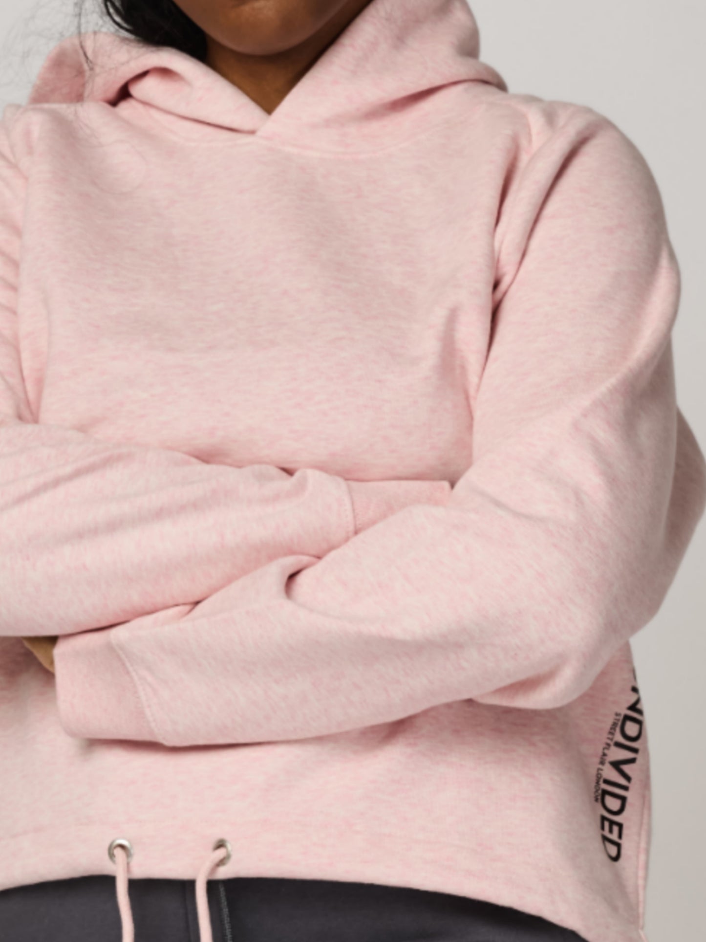 Pink Cropped Hoodie
