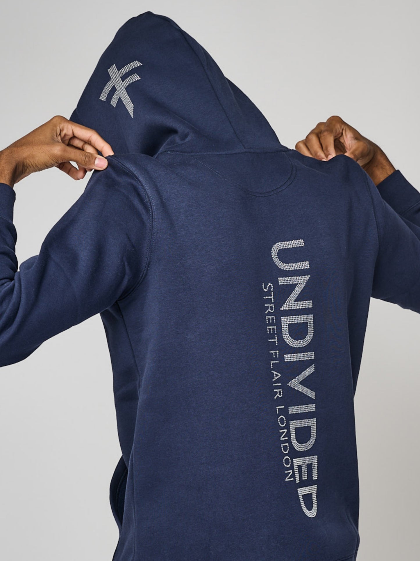 Men's Navy Blue Undivided Brushed Fleece Tracksuit