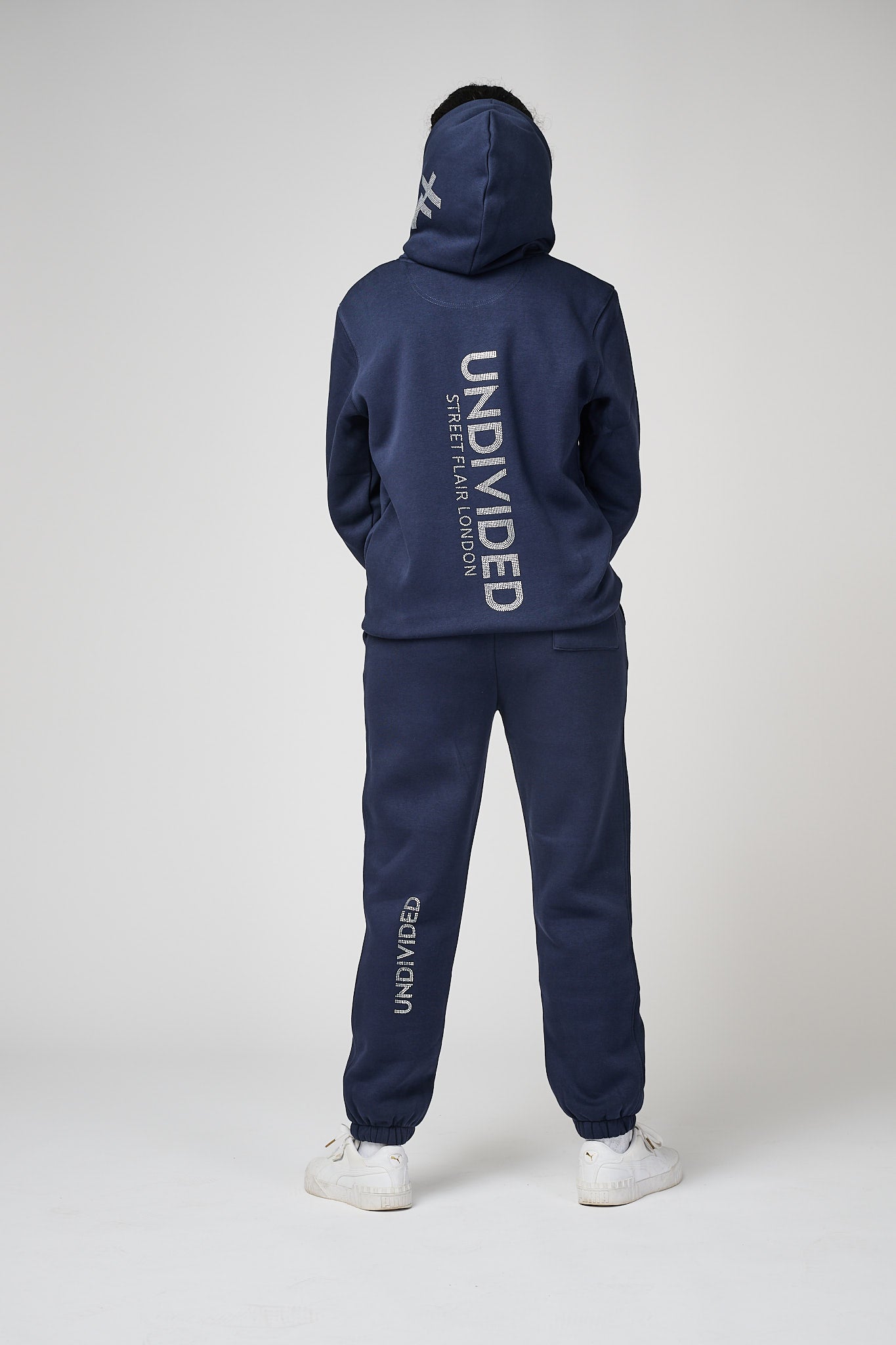 Women's Navy Blue Undivided Brushed Fleece Tracksuit