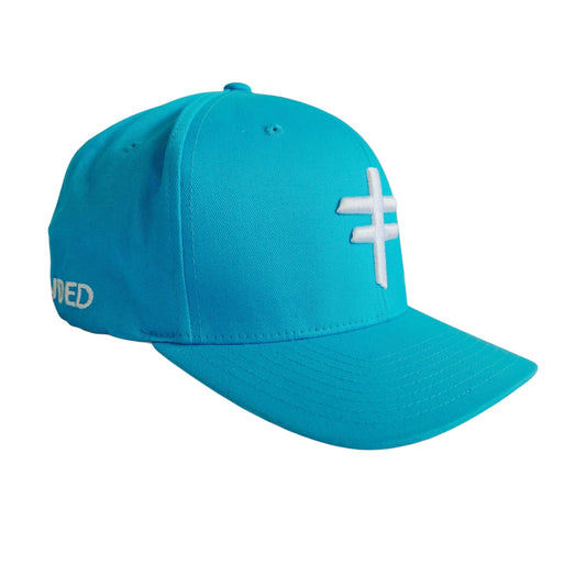 XL - XXL FITTED CAP ( Blue & White)