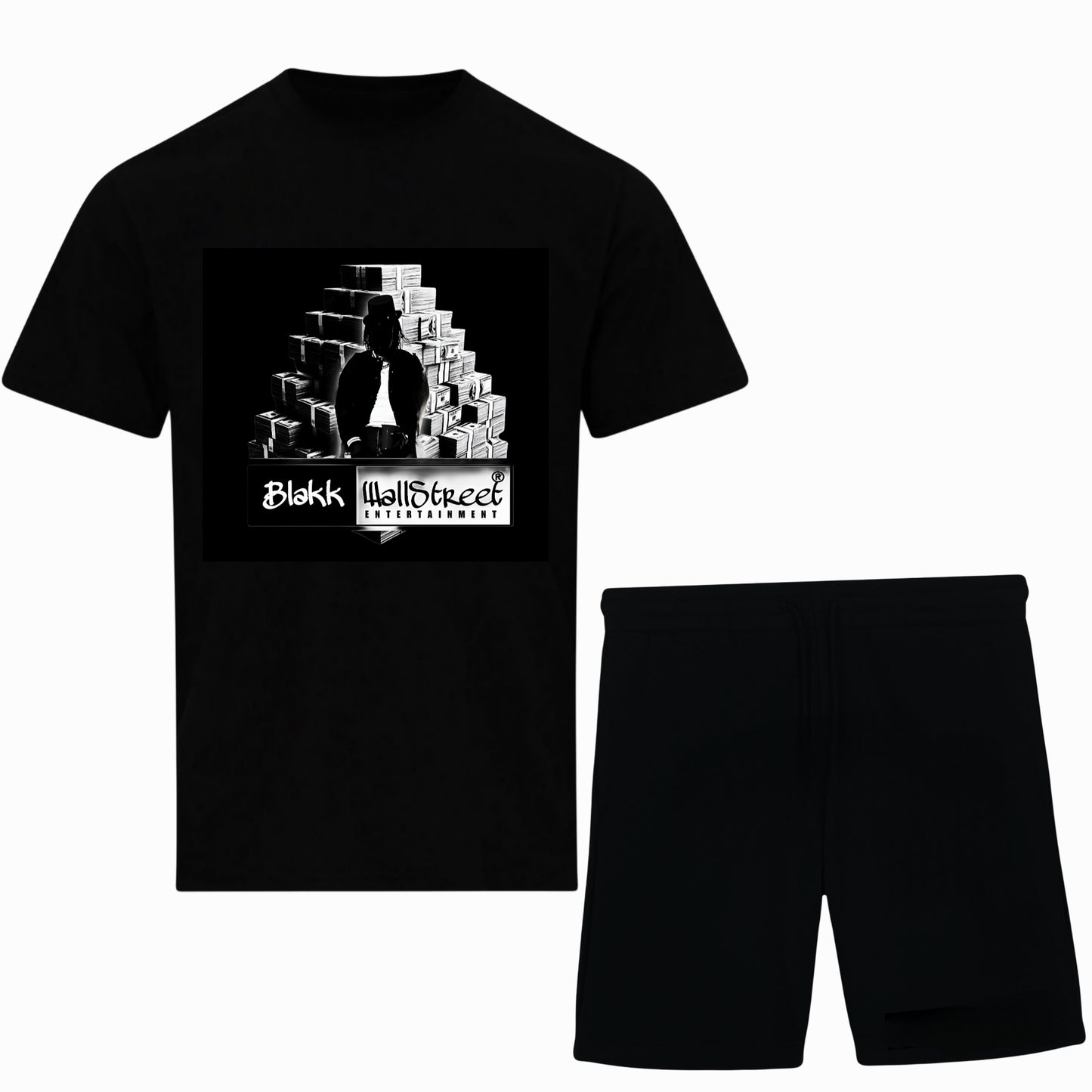 Black WallStreet Shorts Set