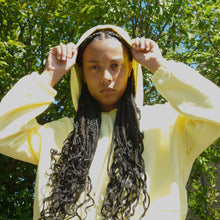 Charger l&#39;image dans la galerie, Yellow Oversized  Cropped Hoodie
