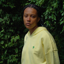 Charger l&#39;image dans la galerie, Yellow Oversized  Cropped Hoodie
