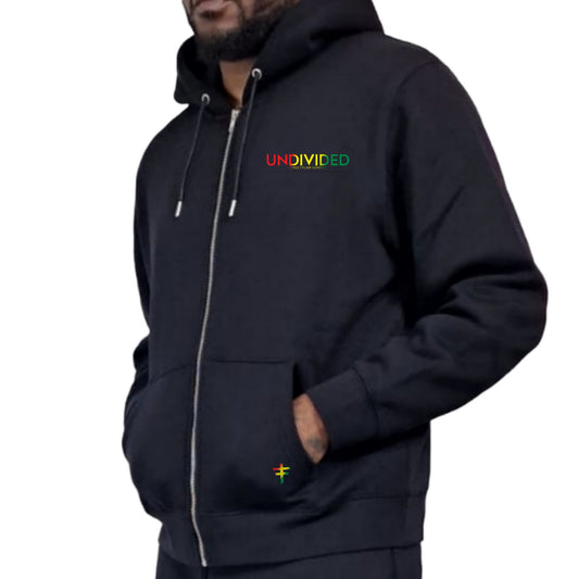 Black Zip Up Hoodie #streetflairlondon #undivided