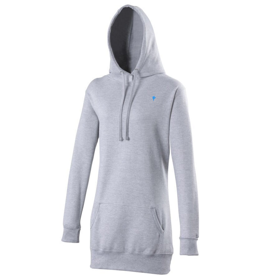 Women's Longline Hoodie (Heather Grey)