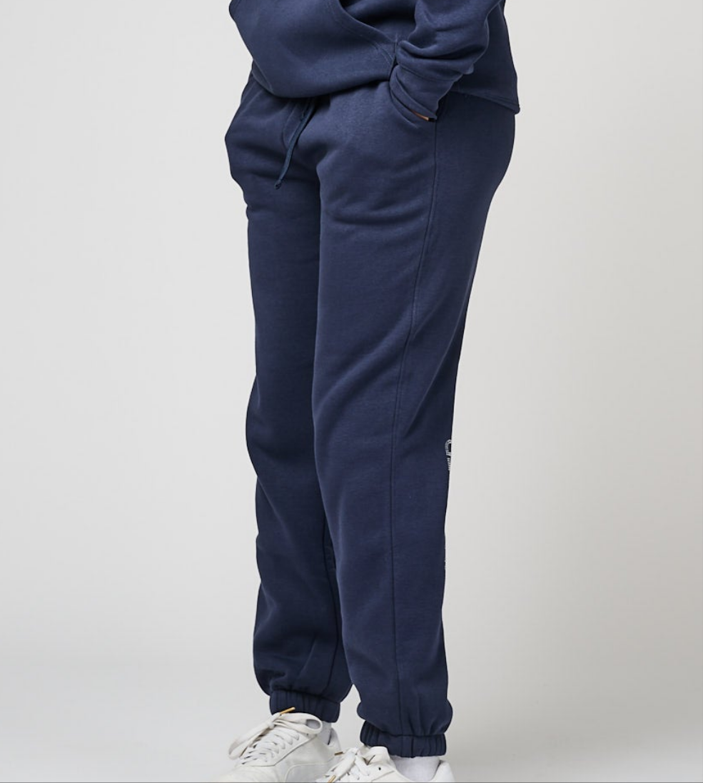 Navy Blue Cuffed Tracksuit Bottoms