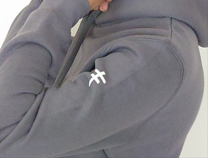 Women's Graffiti Grey Undivided Brushed Fleece Tracksuit