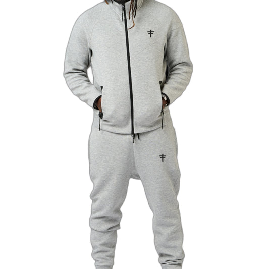 UNDIVIDED Heather Grey Tech Fleece Tracksuit