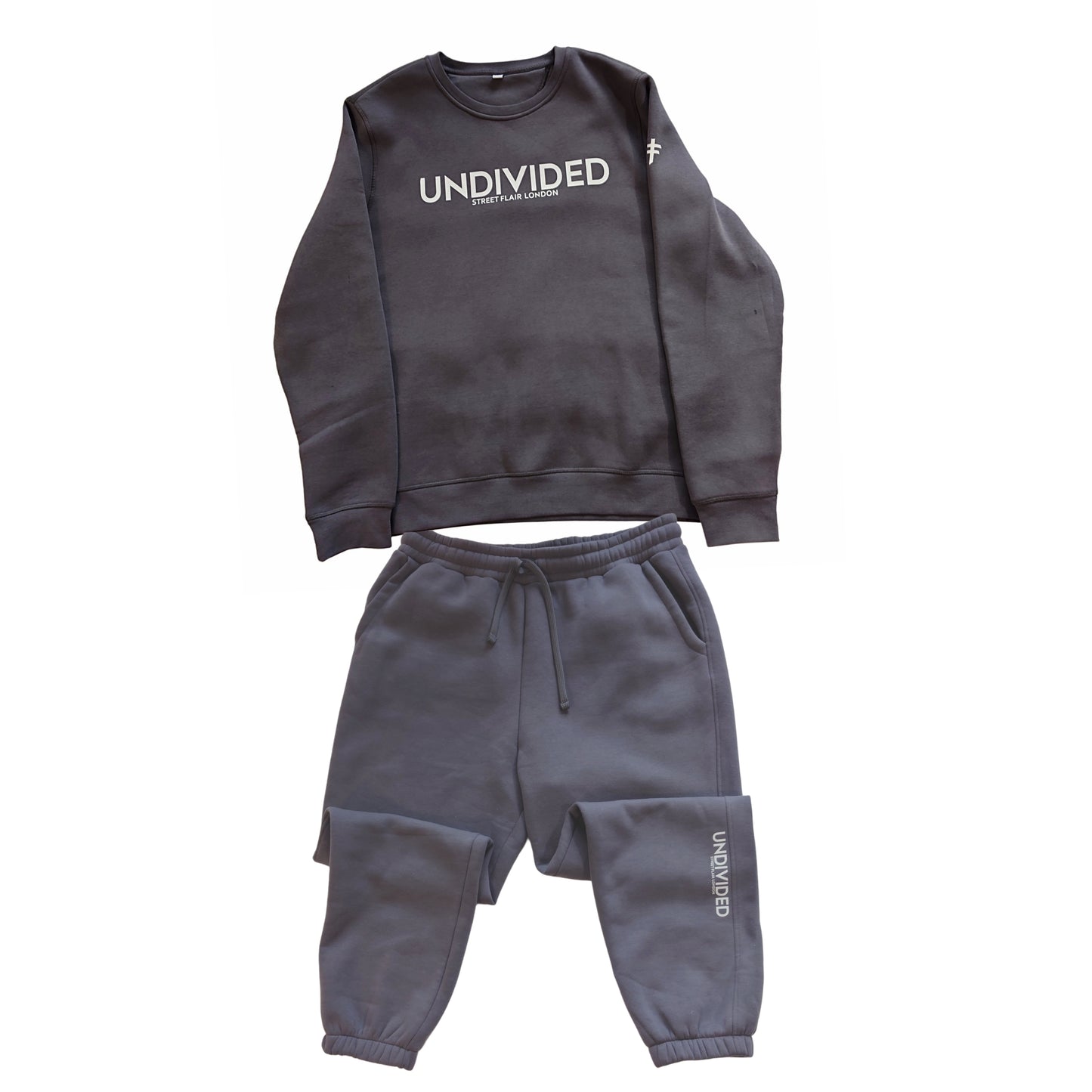 Women's Graffiti Grey Undivided Brushed Fleece Tracksuit