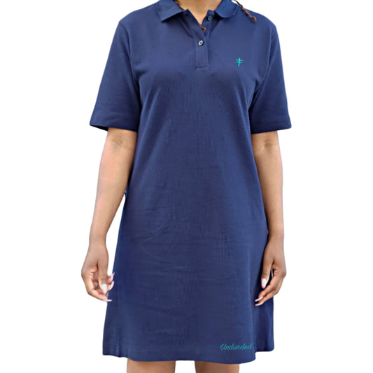 UNDIVIDED Polo T-Shirt Dress (Navy)