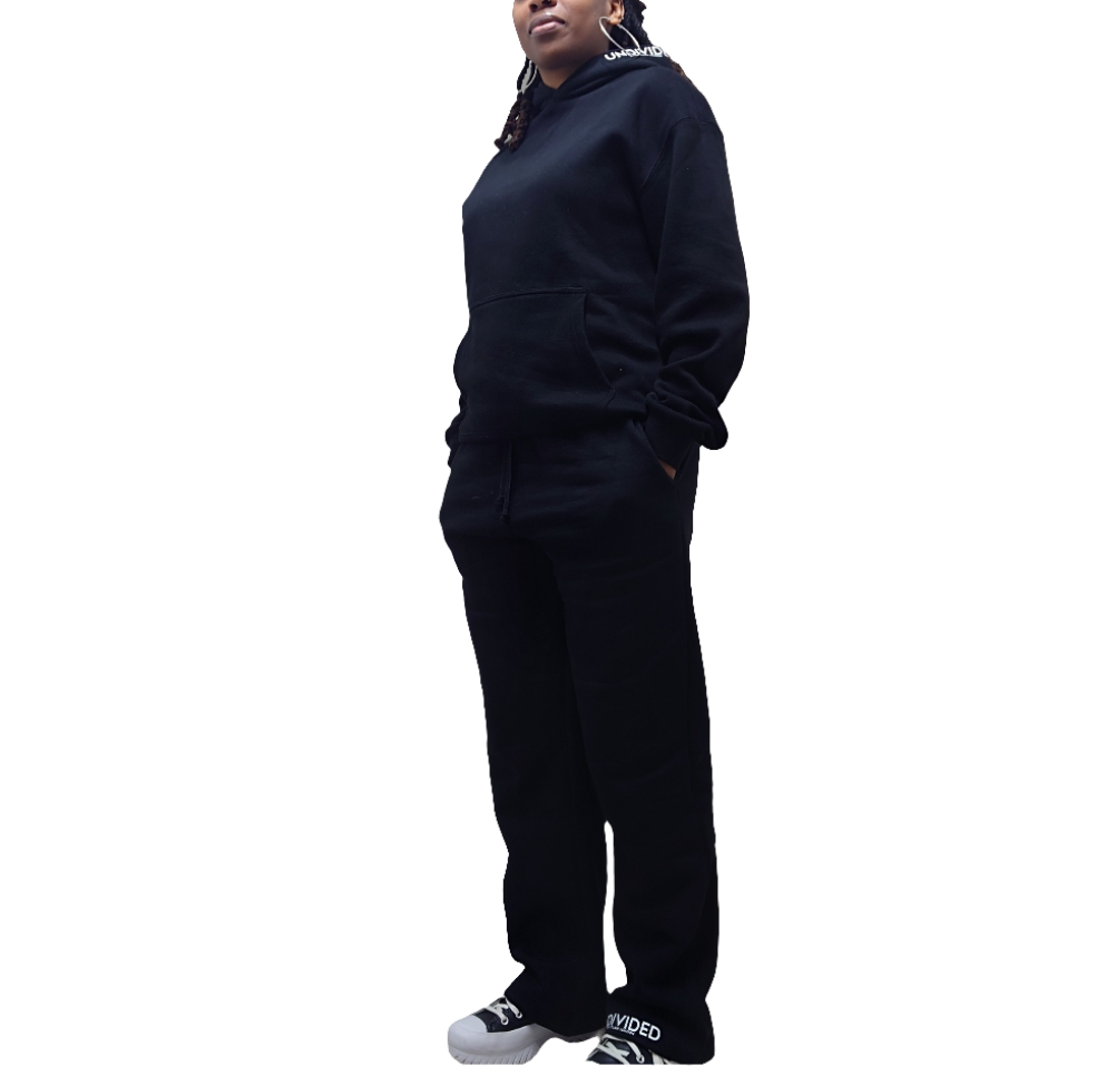 Women's Oversized Hooded Tracksuit With Open Bottoms