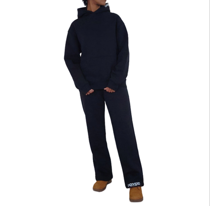 Women's Oversized Hooded Tracksuit With Open Bottoms