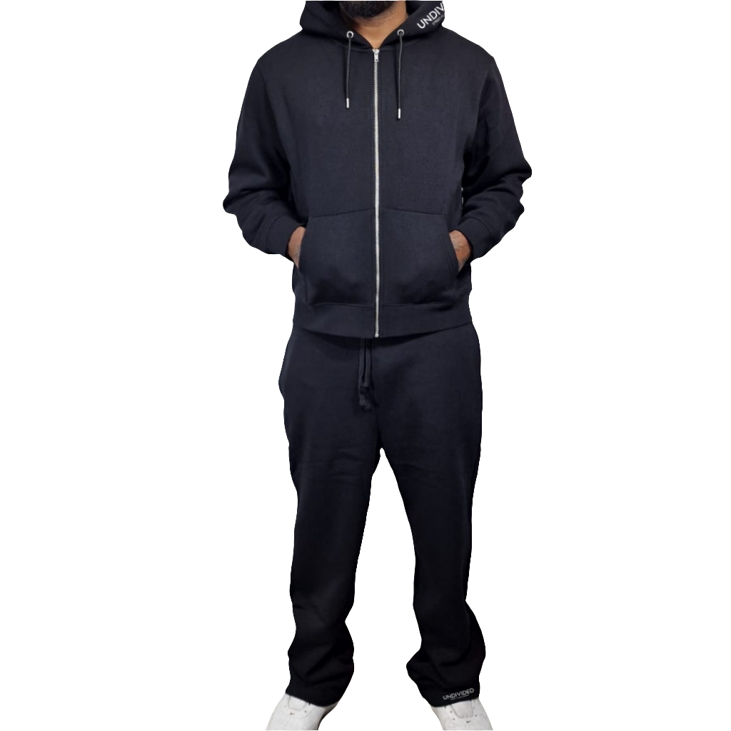 Men's Black Undivided Flare Legged Tracksuit