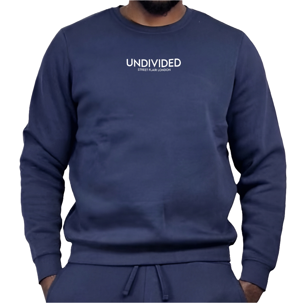 Men's Navy Blue Undivided Brushed Fleece Tracksuit