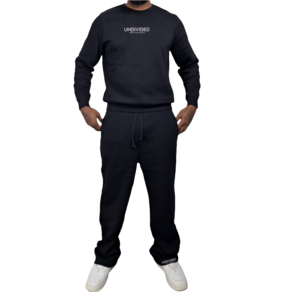 Men's Black Undivided Flare Legged Tracksuit