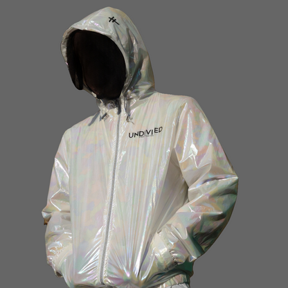 UNDIVIDED Waterproof Shimmering Muted Camouflage Hooded Zip Up Jacket