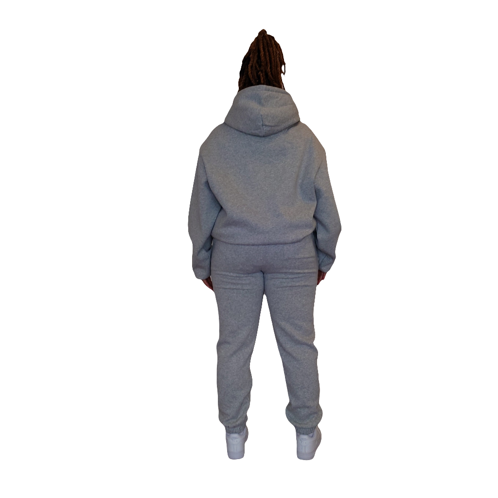 Women's Graffiti Grey Undivided Brushed Fleece Tracksuit