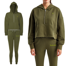 Load image into Gallery viewer, Khaki Tracksuit With 1/2 Zip
