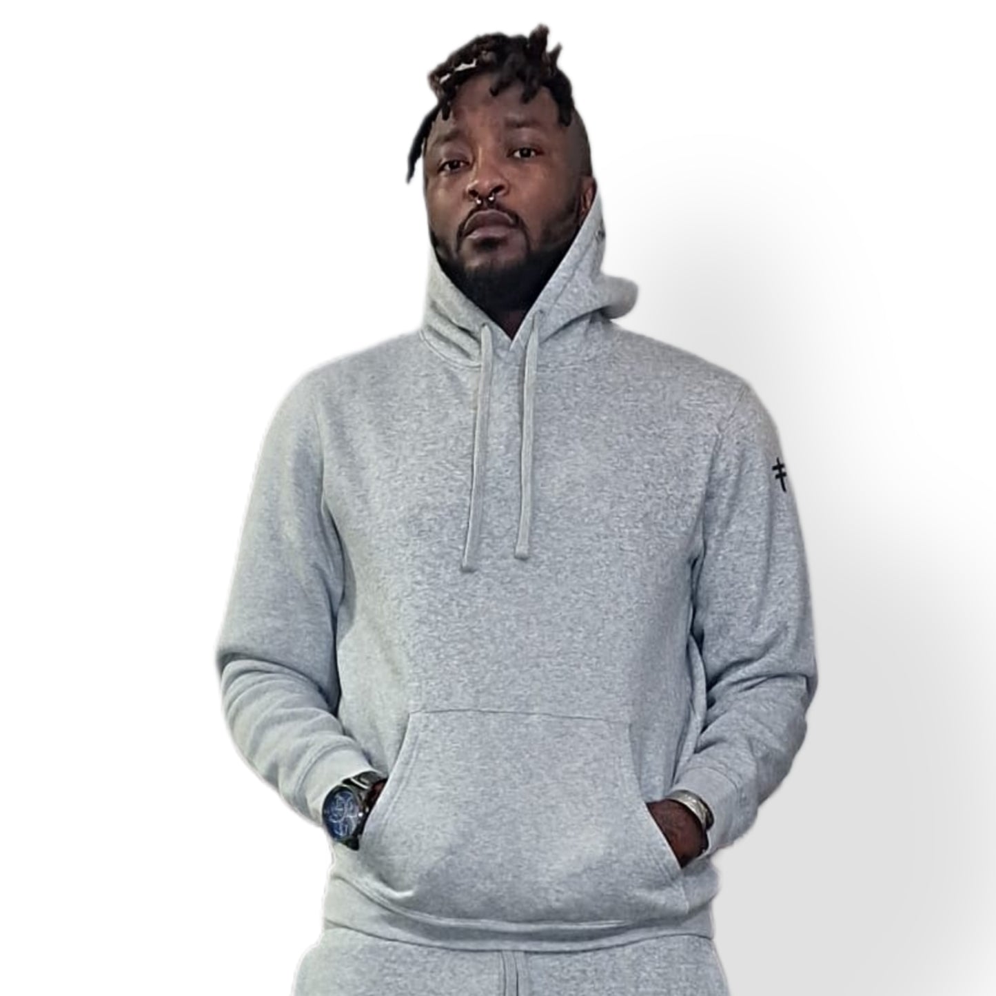 Heather Grey Undivided Brushed Fleece Hoodie