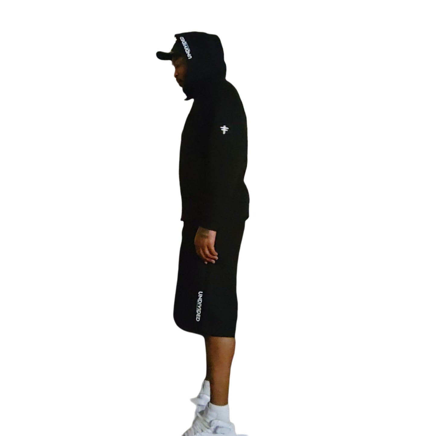 UNDIVIDED Black Tech Fleece Short Tracksuit