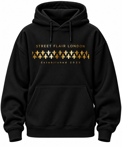 Black & Gold Interlocking Hoodie