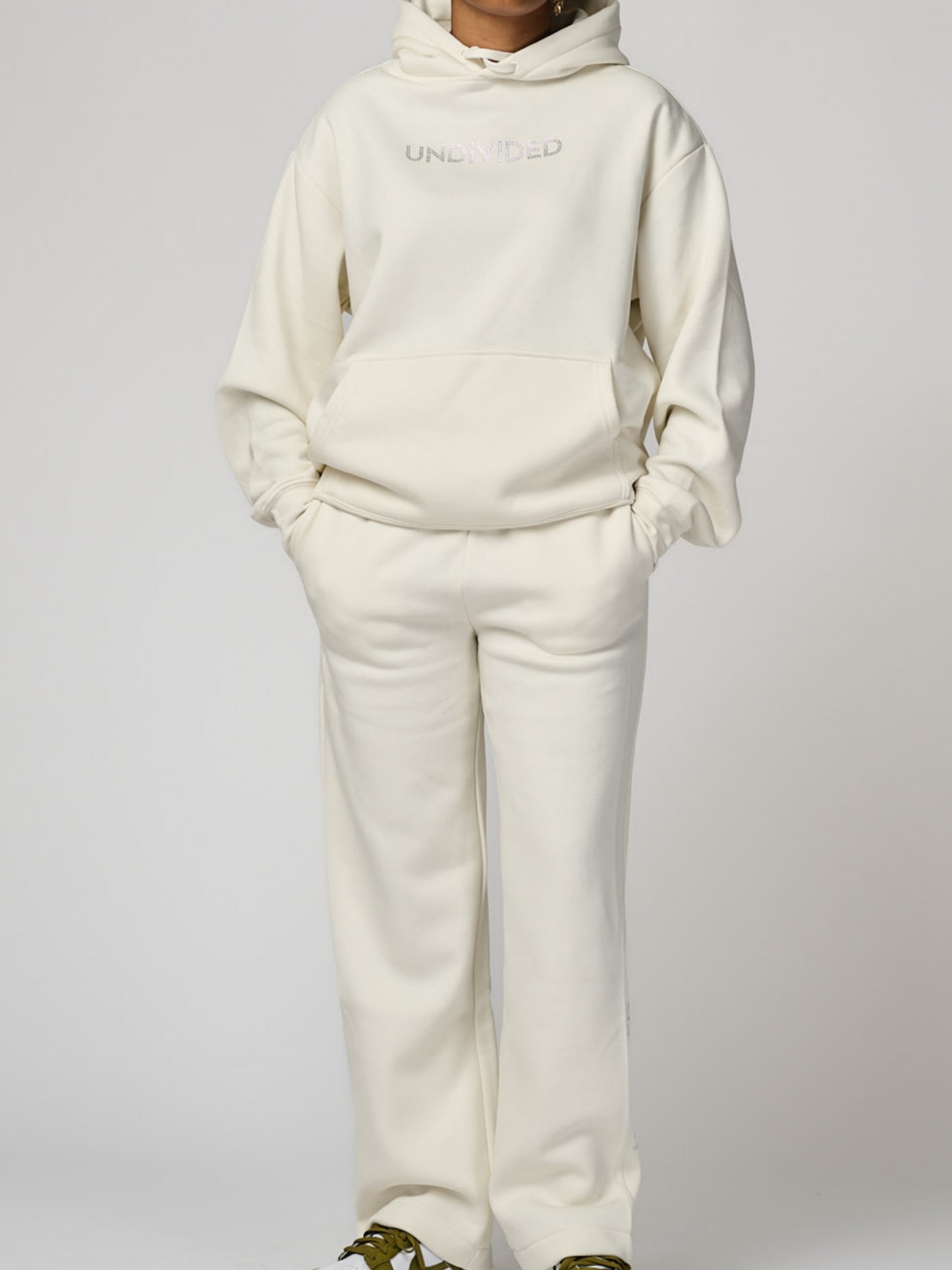 Women's Ecru Undivided Oversized Premium Tracksuit