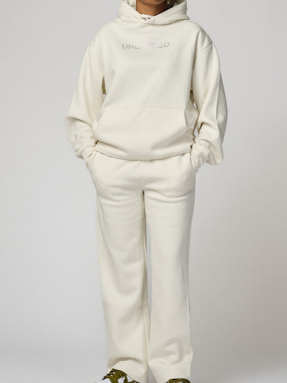 Women's Ecru Undivided Oversized Premium Tracksuit