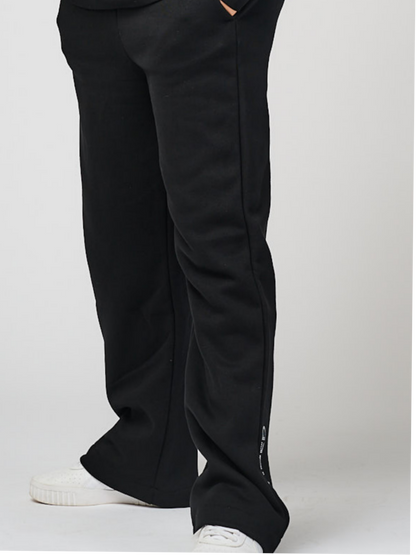 Women's Undivided Black Oversized Premium Tracksuit