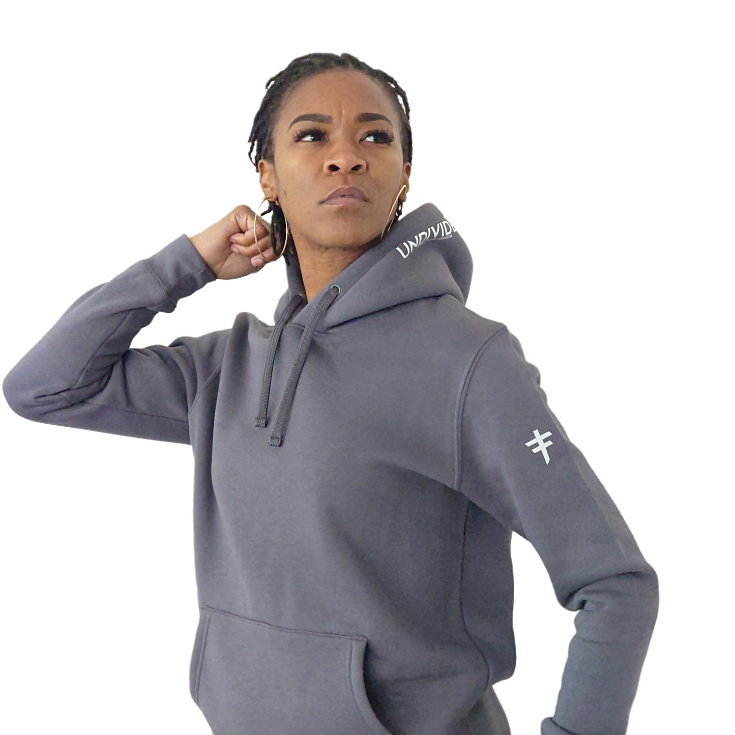 Women's Graffiti Grey Undivided Brushed Fleece Tracksuit