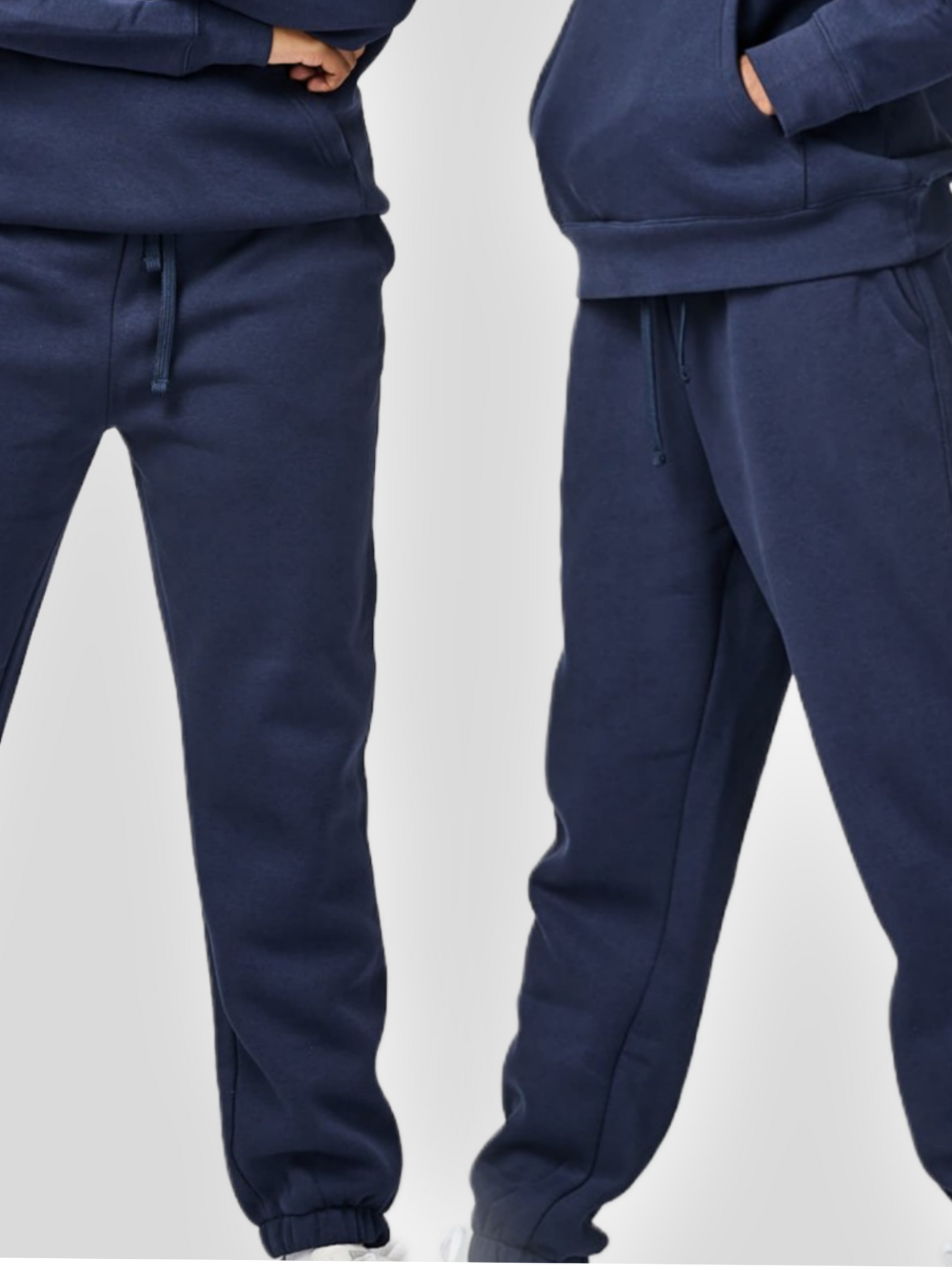 Navy Blue Cuffed Tracksuit Bottoms