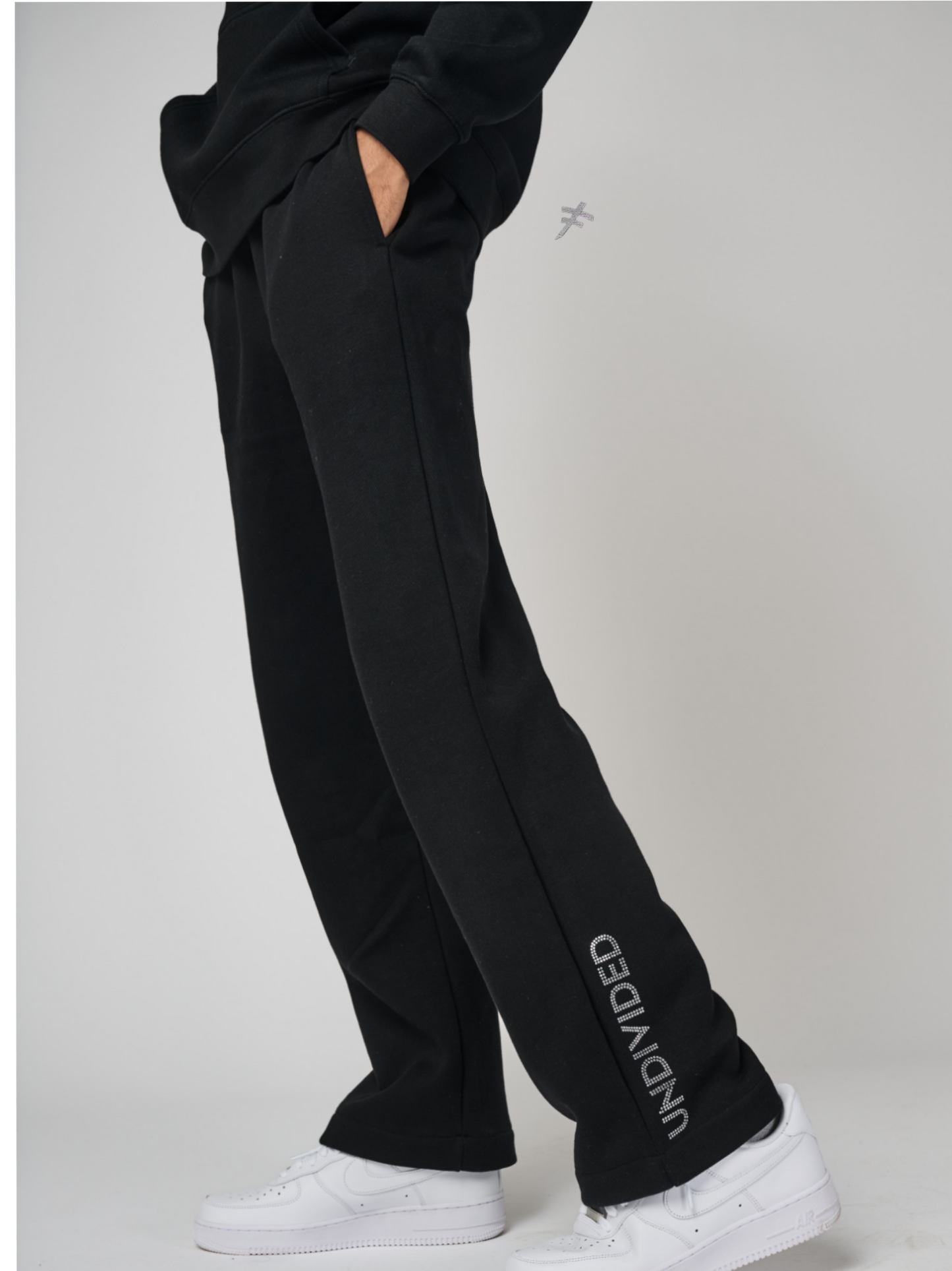 Men's Black Undivided Brushed Fleece Tracksuit