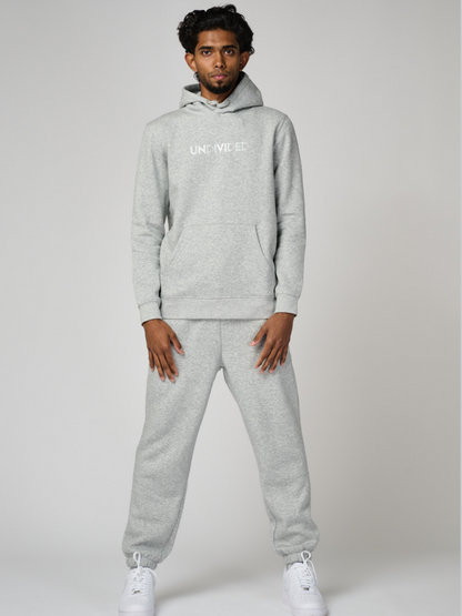 Men's Heather Grey Undivided Brushed Fleece Tracksuit