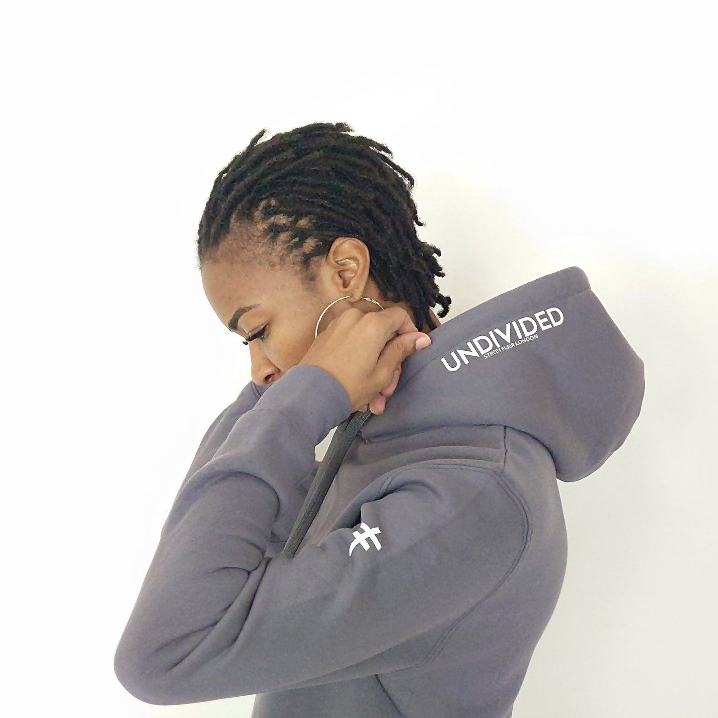 Women's Graffiti Grey Undivided Brushed Fleece Tracksuit