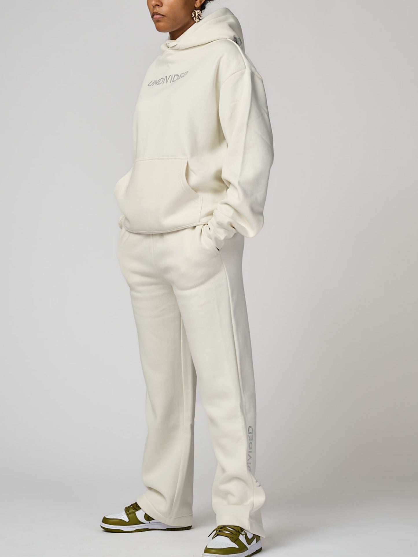Women's Ecru Undivided Oversized Premium Tracksuit