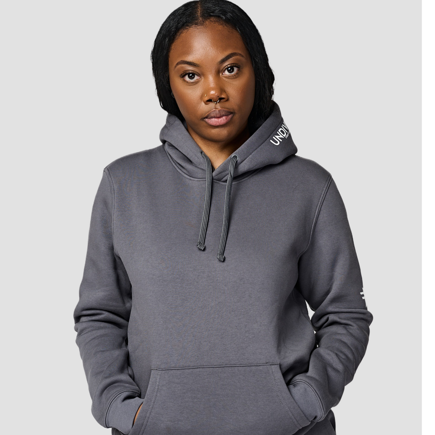 Graffiti Grey Ladies Premium Hoodie