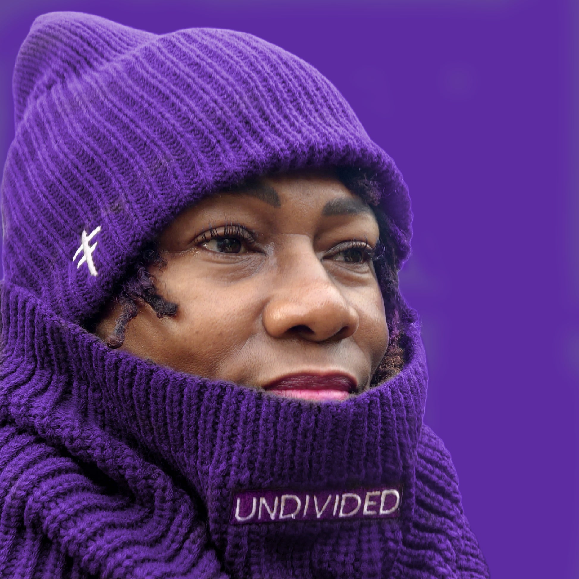 UNDIVIDED purple Snood set by Street Flair London 