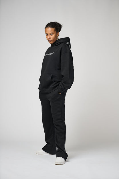 Women's Undivided Black Oversized Premium Tracksuit