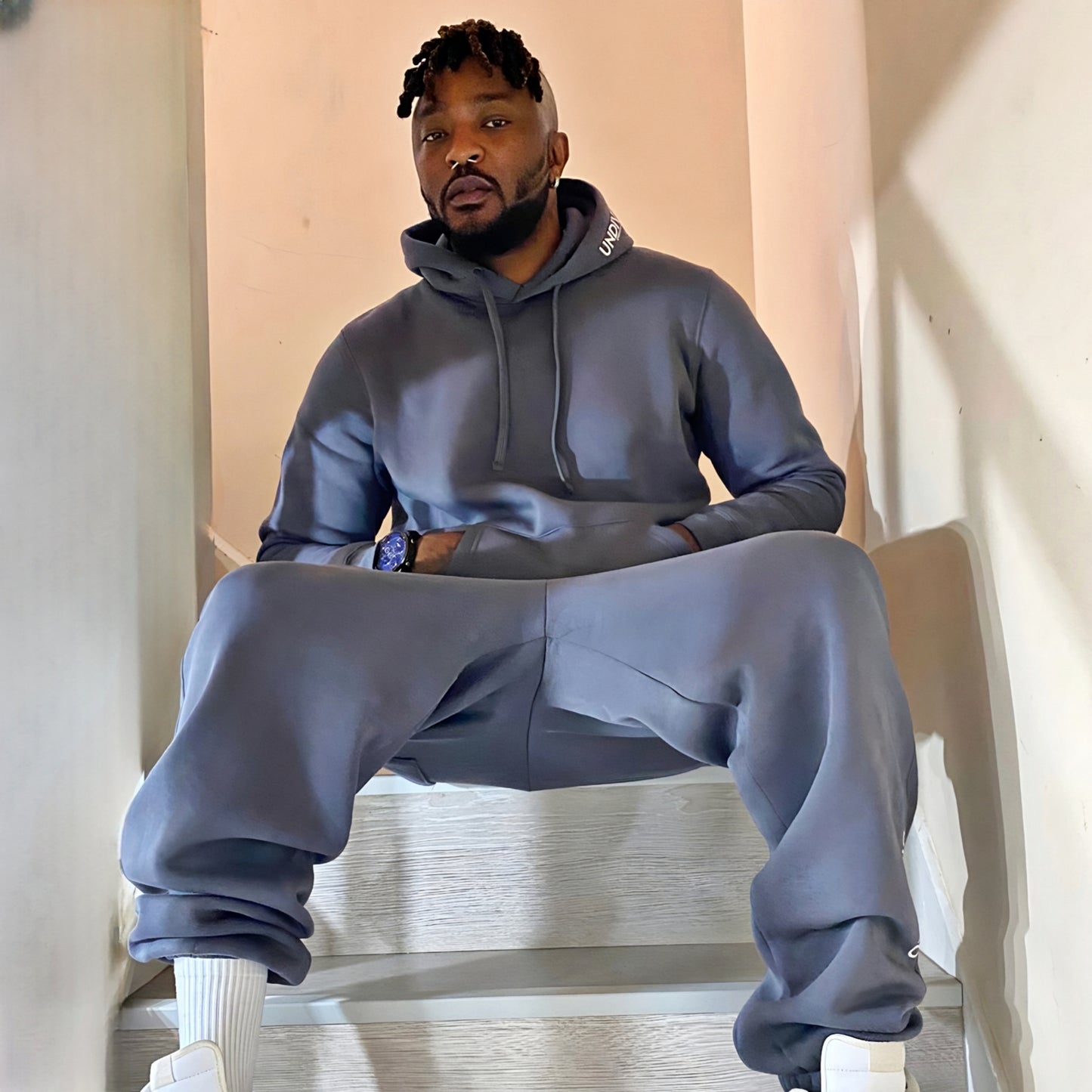 Men's Graffiti Grey Undivided Brushed Fleece Tracksuit