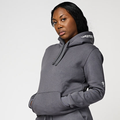 Graffiti Grey Ladies Premium Hoodie